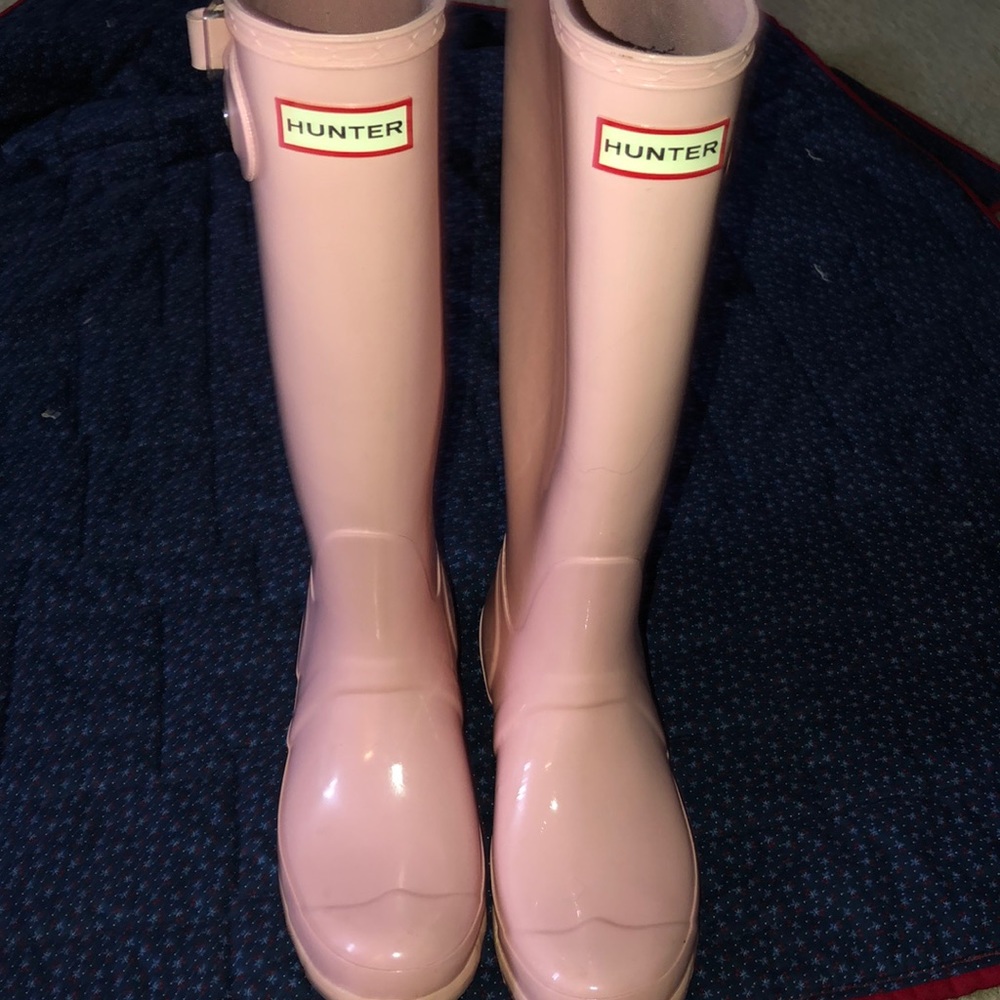 Pink hunter boots